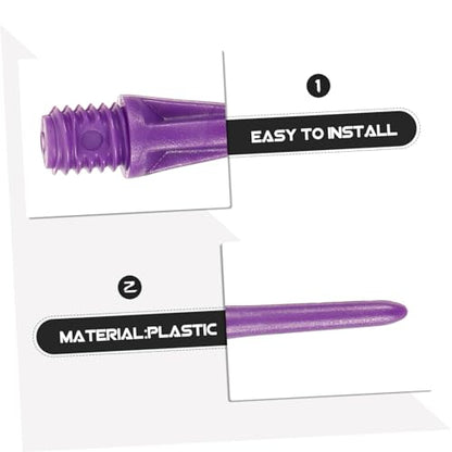 POPETPOP Soft Head Soft Tip Supplies Replacement Soft Tip Flights with Accessories Point Wear-Resistant Tips Soft - color: Purple