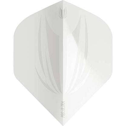 Target Darts 5 x Sets of ID Pro. Ultra Dart Flights - 15 Dart Flights in Total - No. 2/ No. 6 Flight Designs Sizes in 11 Colours - color: White, size: No.2