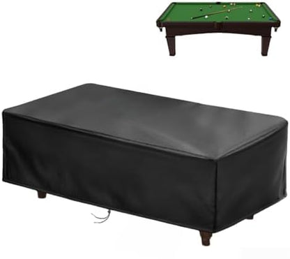 8FT Waterproof Pool Table Cover with Windproof Buckles and Drawstring for Indoor and Outdoor Use