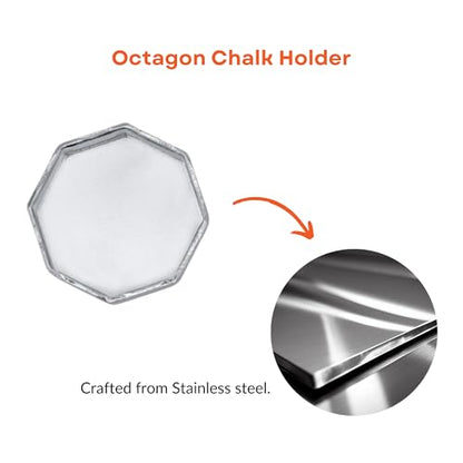 Cru5h Billiards Magnetic Chalk Holder Belt Clip - Rare Earth Neodymium Magnet Belt Clip with Metal Chalk Holders - Circle, Hexagon, Octagon, and Square Included