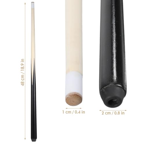 Kids Wooden Pool Cue Stick 18.89 Inch Mini Billiard Cue for Children, Short Sticks for Pool Table, Multi-Color