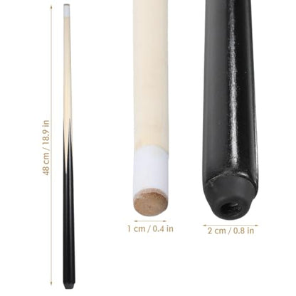Kids Wooden Pool Cue Stick 18.89 Inch Mini Billiard Cue for Children, Short Sticks for Pool Table, Multi-Color