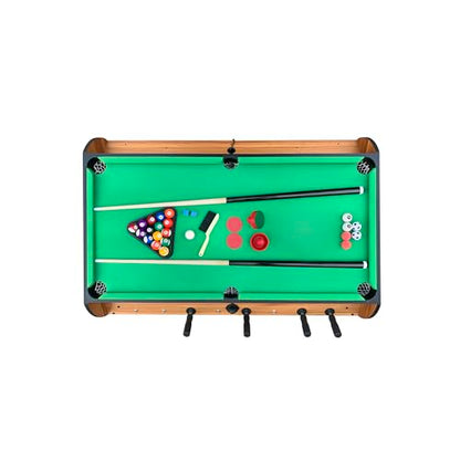 KICK Triplex 55″ Telescopic Rods 3-in-1 Swivel Multi Game Table – Foosball, Pool/Billiards & Air Hockey - color: Brown
