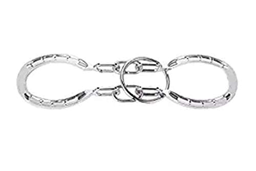 Classical Metal Horseshoe Puzzle Traditional Brain Teaser Puzzles Jigsaw Toy (Silver) - color: Silver
