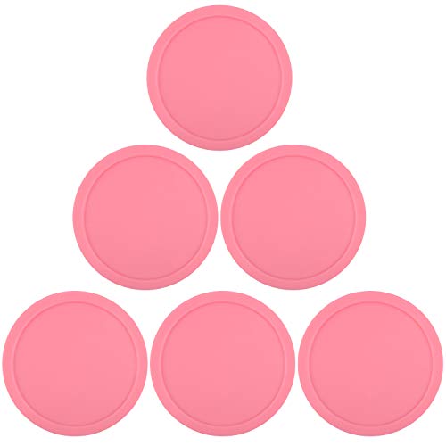 ONE250 3 1/4 inch Air Hockey Pucks, Full Size Goal Packs Replacement Accessories for Game Tables (6 Pcs) - color: Pink