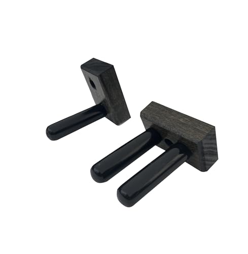 Matching Set of two Billiard Pool Rack Holders and a Billiard Pool Bridge Stick Holder (Made in the USA) (Black Aged) - color: Black Aged