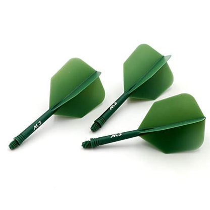 CUESOUL ROST Integrated Dart Shaft and Dart Flight Standard/Slim/Diamond/Big Wing/Tear/Diamond - color: 28mm-Big Wing Shape-Green