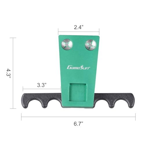 6 In 1 Portable Weighted Pool Cue Holder, chalk holder, billiard cue tip tool, Green - color: Green