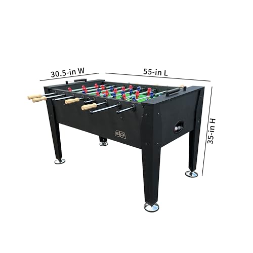 KICK Hades 55" Foosball Table – Professional Full-Size Indoor Game Table - color: Black