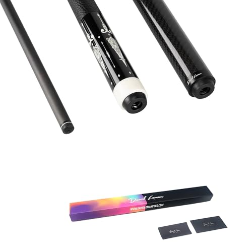Carbon Fiber Pool Cue 58" 2-Piece Cue Stick Professional Cue Carbon Technology Low Deflection Billiard Cues（Weight can be Adjusted） - color: Phantom-leather grip, size: 10.5mm