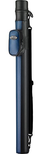 Casemaster Q-Vault Supreme Billiard/Pool Cue Hard Case, Holds 1 Complete 2-Piece Cue (1 Butt/1 Shaft) - color: Blue