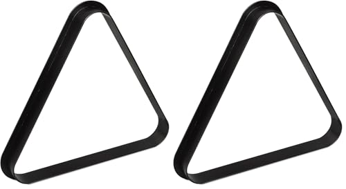 OKKO Billiard Pool Table Plastic 8 Ball Triangle Rack Black for Standard 2 ¼” Pool Balls - size: for 2 1/4" pool balls (Pack of 2)
