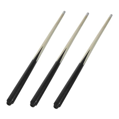 Abaodam 3Pcs Short Pool Cues Hardwood Billiard Cue Sticks for Mini Cue Sticks for Snooker Training Easy to Transport Safe and for Home and Outdoors