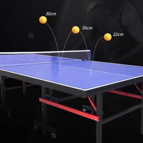 Weatherproof Outdoor Ping Pong Table, Competition Grade Indoor Outdoor Table Tennis Table with Mobile Wheels and Full Net Set - color: I