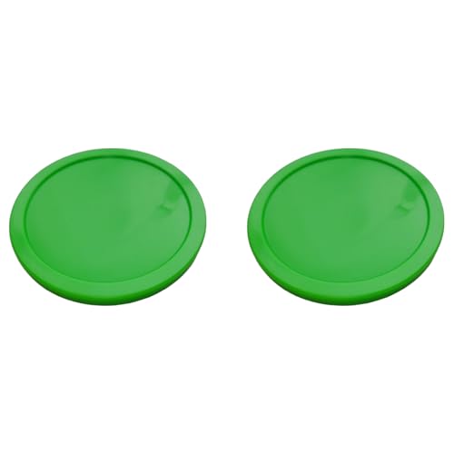 3.25-Inch (82mm) Fluorescent Air Hockey Pucks - Set of 2 - Durable 7mm Thick Pucks for Standard & Commercial Air Hockey Tables - High Visibility & Fast Gameplay