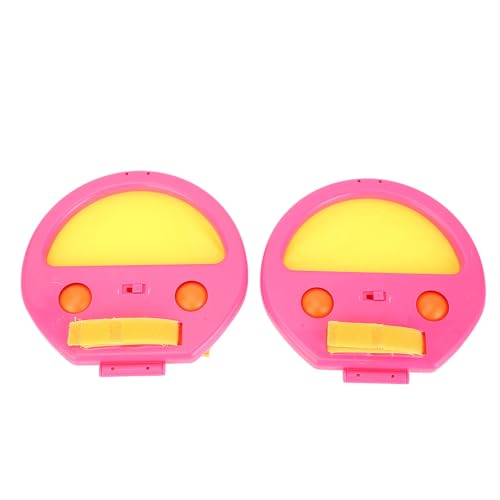 Toss and Catch Ball Set, Hand Exercise Ball Throwing Set, Double Player Outdoor Game with Soft Balls, Ideal for Beach Picnic Party (Pink) - color: Pink