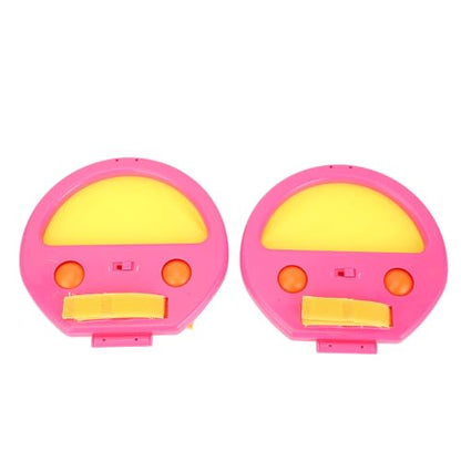 Toss and Catch Ball Set, Hand Exercise Ball Throwing Set, Double Player Outdoor Game with Soft Balls, Ideal for Beach Picnic Party (Pink) - color: Pink