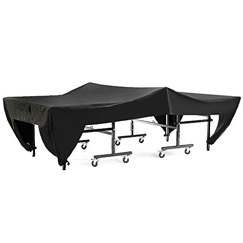 Pong Table Cover Outdoor , 190T Silver Coated Heavy Duty Garden Dust Protector, 110x60x29 Inch for Tennis Table, Patio, Courtyard