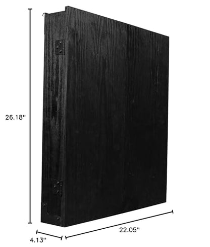 Ruthless | Dart Board Cabinet | Professional Heavy Duty Square Black Dartboard Storage