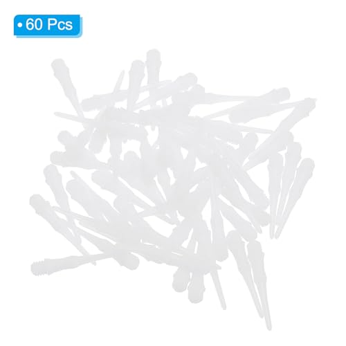 PATIKIL Plastic Dart Tips 2BA Thread, Soft Dart Tip Replacement Dart Accessories - color: White
