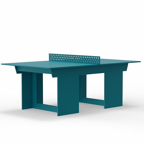 Lounge Concepts Outdoor Ping Pong Table | All Weather Table Tennis | Outdoor Gaming | Outdoor Game Sets | HDPE Ping Pong Table - color: Aruba