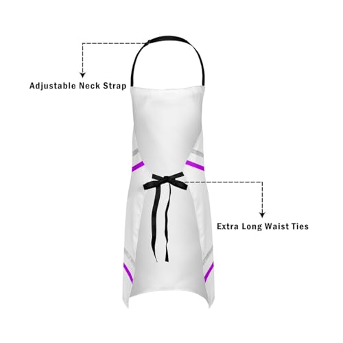 Castle Fairy Boy Soccer Kitchen Apron - color: Cheer Purple