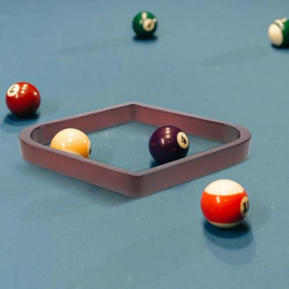 Wooden Triangle Pool Table Rack for Billiard Balls with Elegant Wood Design, Versatile Nineball Setup, and Effortless Ball Placement, for Home Entertainment and Leisure Venues