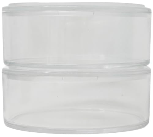 2 Pack - Round Hockey Puck Holder | Clear Stackable Display Tube Case