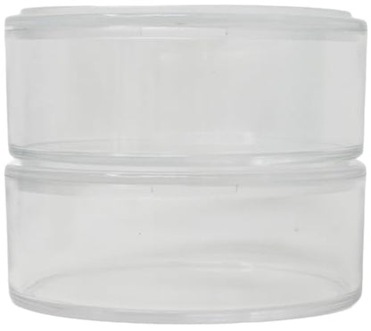 2 Pack - Round Hockey Puck Holder | Clear Stackable Display Tube Case