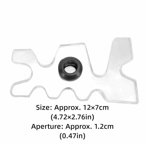 Clear Acrylic Billiard Bridge Head with Rubber Gasket - 7-Position Antler Design Pool Cue Holder for Professional & Home Use, Universal Fit