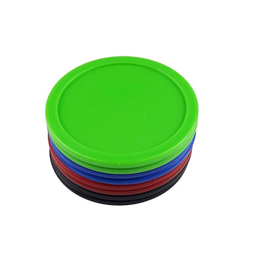 12 Pack 2.5 Inch Air Hockey Pucks for Small Size Table - color: Red Blue Green Black