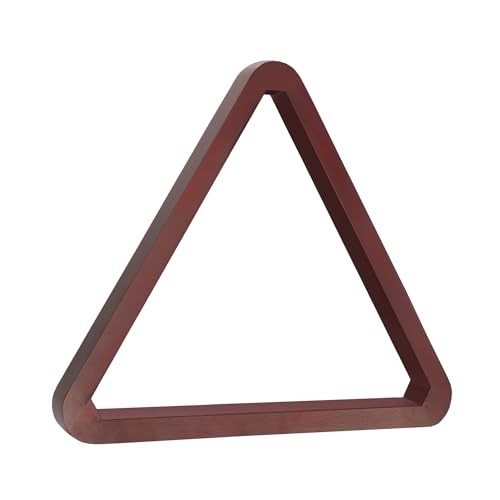 GSE Games & Sports Expert Deluxe Heavy Duty Solid Wood Billiard 8-Ball Triangle / 9-Ball Diamond Pool Ball Racks for 2-1/4" Pool Balls, Billiards Accessories - color: Mahogany, style: 8-Ball Triangle Rack