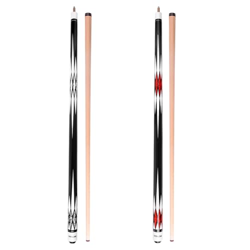 Pool Cue Stick - 58 inch Canadian Maple Billiard Pool Stick - color: Set of 2 (RW), size: 19oz