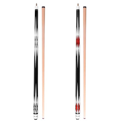 Pool Cue Stick - 58 inch Canadian Maple Billiard Pool Stick - color: Set of 2 (RW), size: 19oz