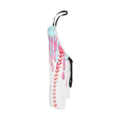 Castle Fairy Ice Cream Drip Baseball Kids Kitchen Apron - color: Pink Blue