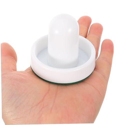 VICASKY Table Ice Hockey Pucks and Replacement Accessories for Home Air Hockey Tables Durable White Mallets with Felt Grip and Pucks for Competitive Game Rooms