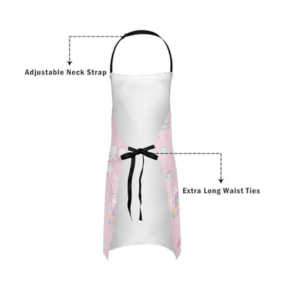 Castle Fairy Boy Soccer Kitchen Apron - color: Pink Cheerleading