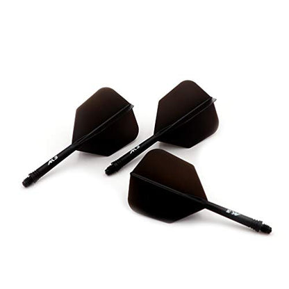 CUESOUL ROST Integrated Dart Flight and Shafts Meduim/Small/Large - color: Solid Black, size: Size M-28mm