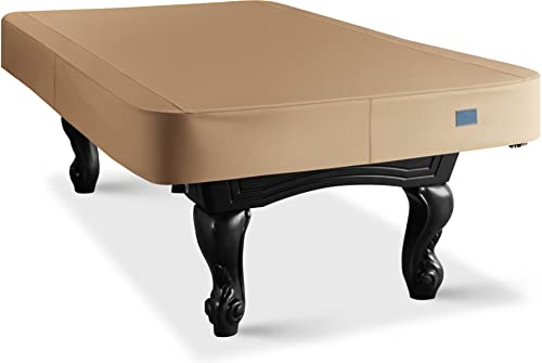 Heavy Duty Leatherette Billiard Pool Table Cover, Waterproof & Tearproof Cover for Pool Table 7/8/9FT (10 Colors Available) (7 Feet/Wheat Brown) - color: Wheat Brown, size: 7FT-(92"LX 52"WX 8“H)