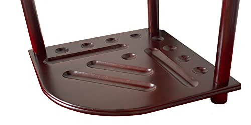 Pool Cue Rack Hold up to 8 Sticks & Billiard Accessories. Floor Stand Pool Cue Stick Holder Made of 100% Solid Hardwood.(Traditional Mahogany) - color: Traditional Mahogany