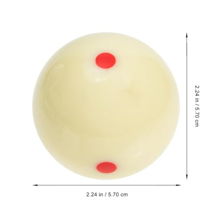 Regulation Six Dots Professional Cue Ball White Billiard Ball for Pool Table Training High-Grade Phenolic Resin Scratch Resistant