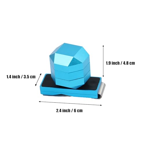 Wokyo Premium 3 Layer Magnetic Billiard Pool Cue Chalk Holder Box Set, Pool Table Accessory for Billiards Precision Shots - color: Blue