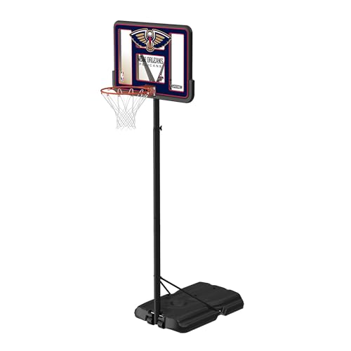Lifetime NBA New Orleans Pelicans Portable Basketball Hoop, Adjustable Height 7.5-10 Ft, 44 Inch Shatterproof Fusion Backboard, Base with Wheels - color: New Orleans Pelicans
