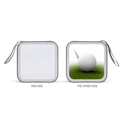 40-Sheet Capacity CD Case Storage Bag,Golf Ball Printed Large Capacity CD Protective Storage Organizer Portable DVD Case for Car, Home,Office,Travel