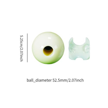 Billiards Cue Ball with Hole Billiards Rod Training Aiming Helper Synthetic Resin Compact Accessory Suitable for Beginner Player Stroke - size: Small for Snooker