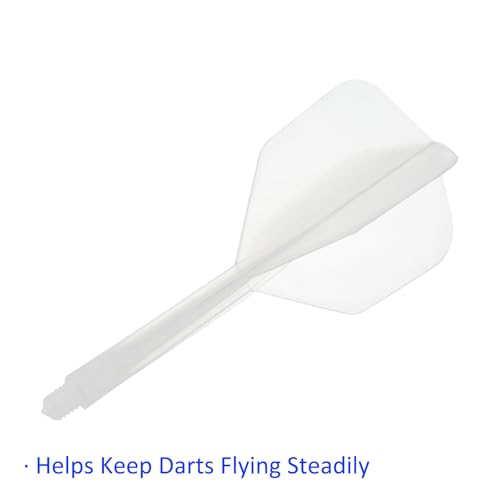 M METERXITY Integrated Dart Shaft and Flights-One Piece Dart Accessories Durable Anti-Fall Apply to Soft Tip Darts and Steel Tip Dart - color: Clear