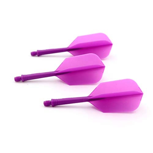 CUESOUL ROST Integrated Dart Shaft and Flights Medium,Slim Shape,Set of 3 - color: Purple