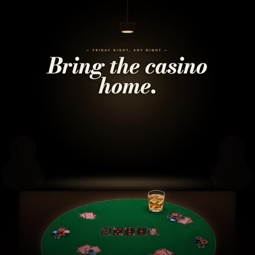 Altatac Felt Card Poker Table Cover 36-42 inches Green Stretch Elastic Fitted Bridge Card, Mahjong, Dominoes and Casino Game Night Table Topper Table Cloth Protector
