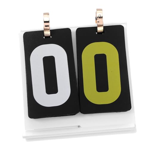 Portable Card Game Score Counter Manual Flip Scoreboard with Large Numbers Smooth Flipping Mechanism Tabletop Score Keeper for Volleyball Football and Board Games