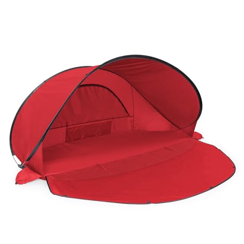 ONIVA - a Picnic Time Brand - Manta Portable Beach Tent - Pop Up Tent - Beach Sun Shelter Pop Up, (Red) - color: Red